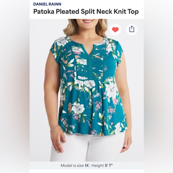 DANIEL RAINN Patoka Pleated Split Neck Knit Top - Picture 4 of 10